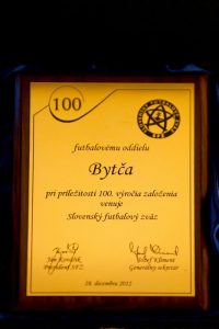 100 Vyročie Futbalového klubu - plaketa